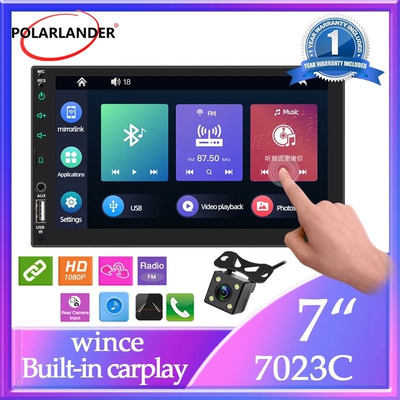 

Car Multimedia Player Radio 2 Din Mirror Link Universal 7" Auto Carplay Stereo For Volkswagen Nissan Hyundai Toyota Kia