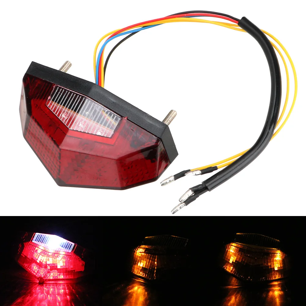 

Universal Motorbike Blinker Motorcycle Signal Indicator Moto Accessories 11 LED Tail Light Turn Signals Stop Brake Lights