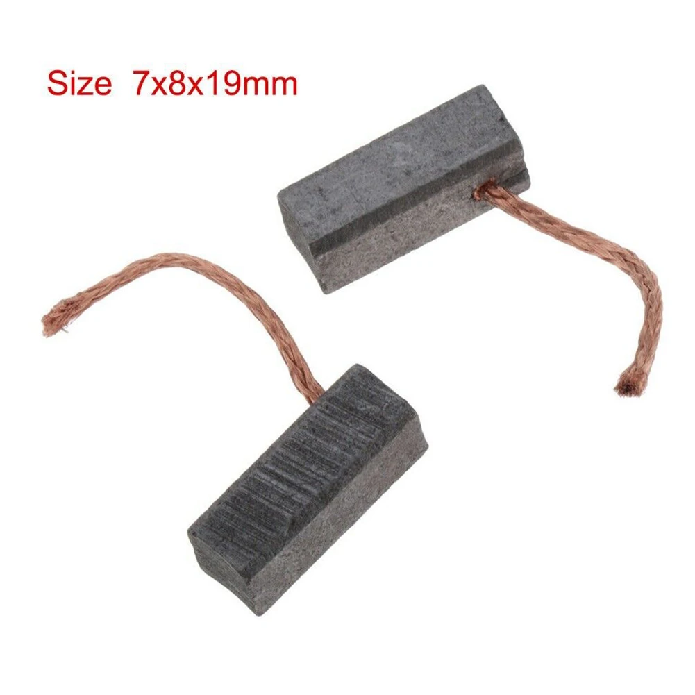

2pcs Carbon Brushes 7x8x19mm Power Tools For Circular Saw Electric Hammer Drills Dust Collectors Motorcycles Circular Saws Fan