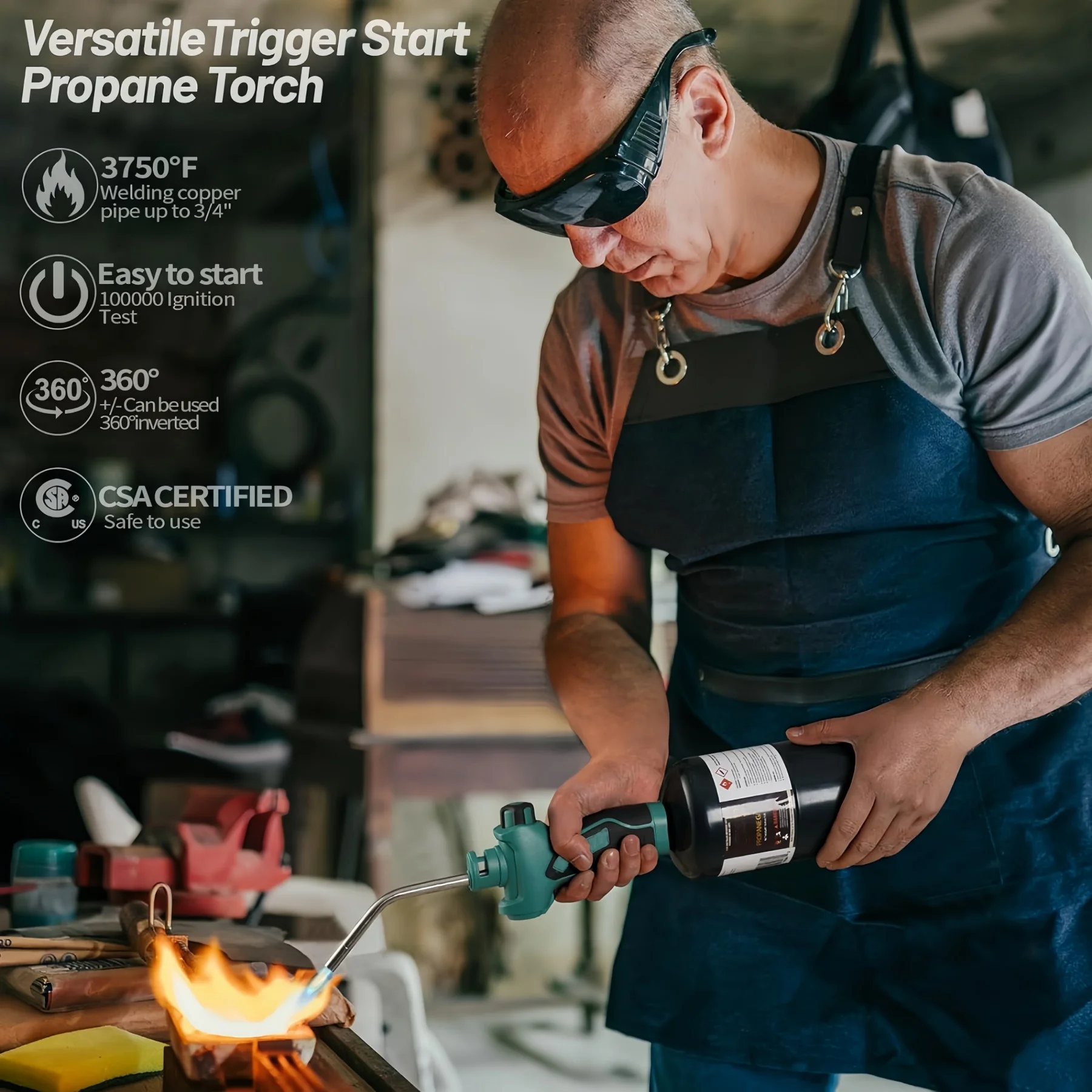 Пропановая горелка газовая Mapp сварочная пламенный паяльный пистолет CGA600 нагрев