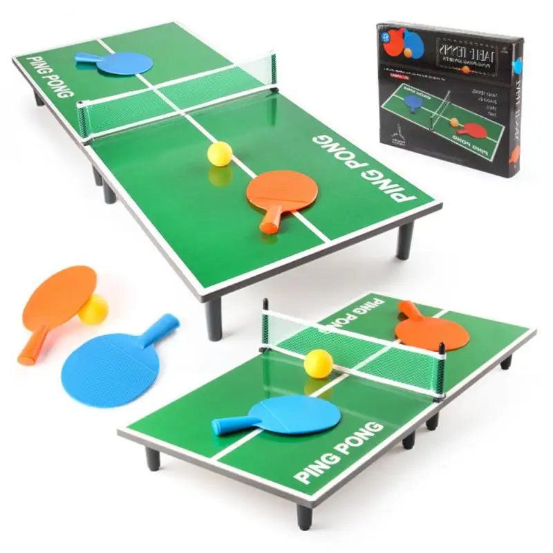

Mini Good Interaction Table Tennis Set Fiberboard Sport Entertainment Toy Table Tennis Racket Table Pong Furniture Tennis Decor