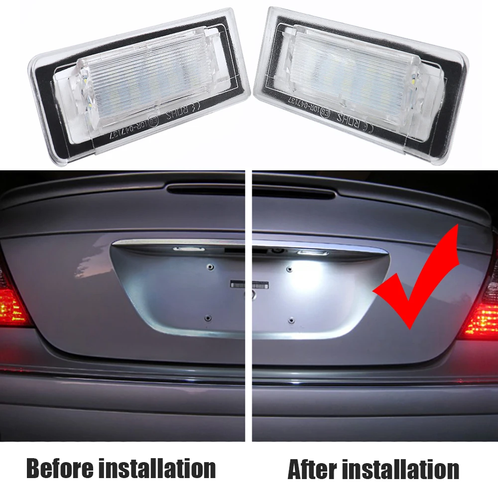 2 шт. фонари для номерного знака Audi TT MK1 8N Roadster 8N9 Coupe 8N3 1998-2003 2004 2005 2006 автомобильные