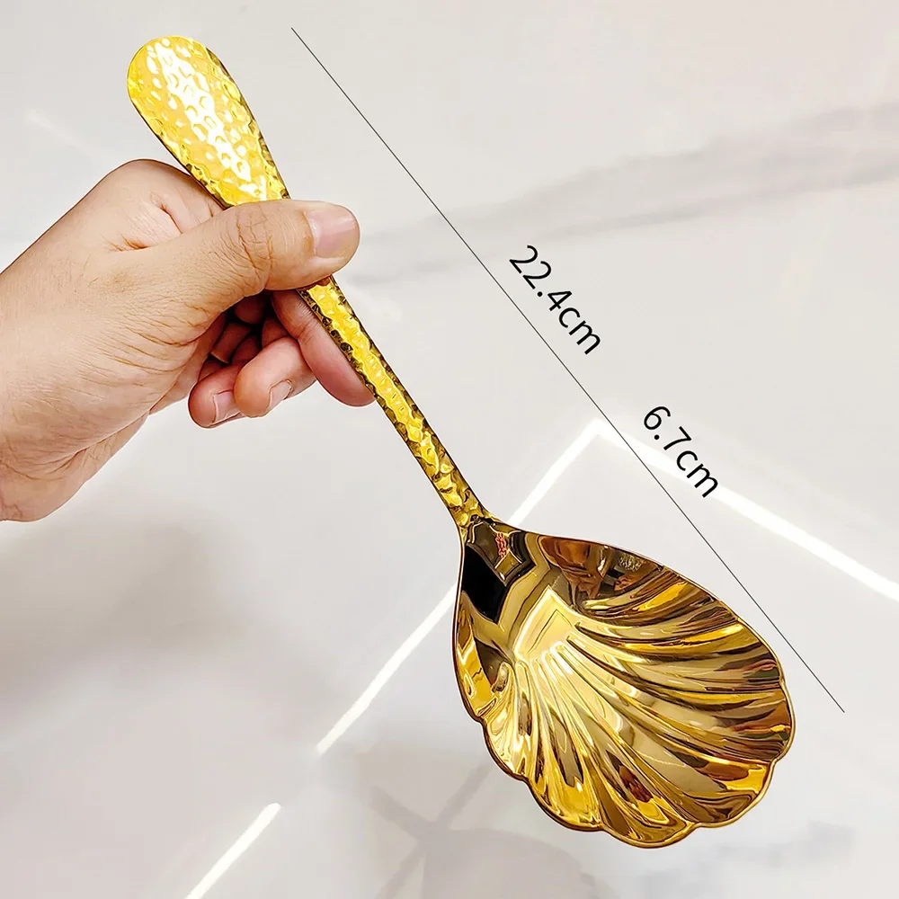 

Ложка из нержавеющей стали 304 — сверхмощная посуда для супа и бибимбап, элегантный подарок для десерта