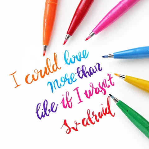 Pentel Touch Brush Pen Set 12 цветов