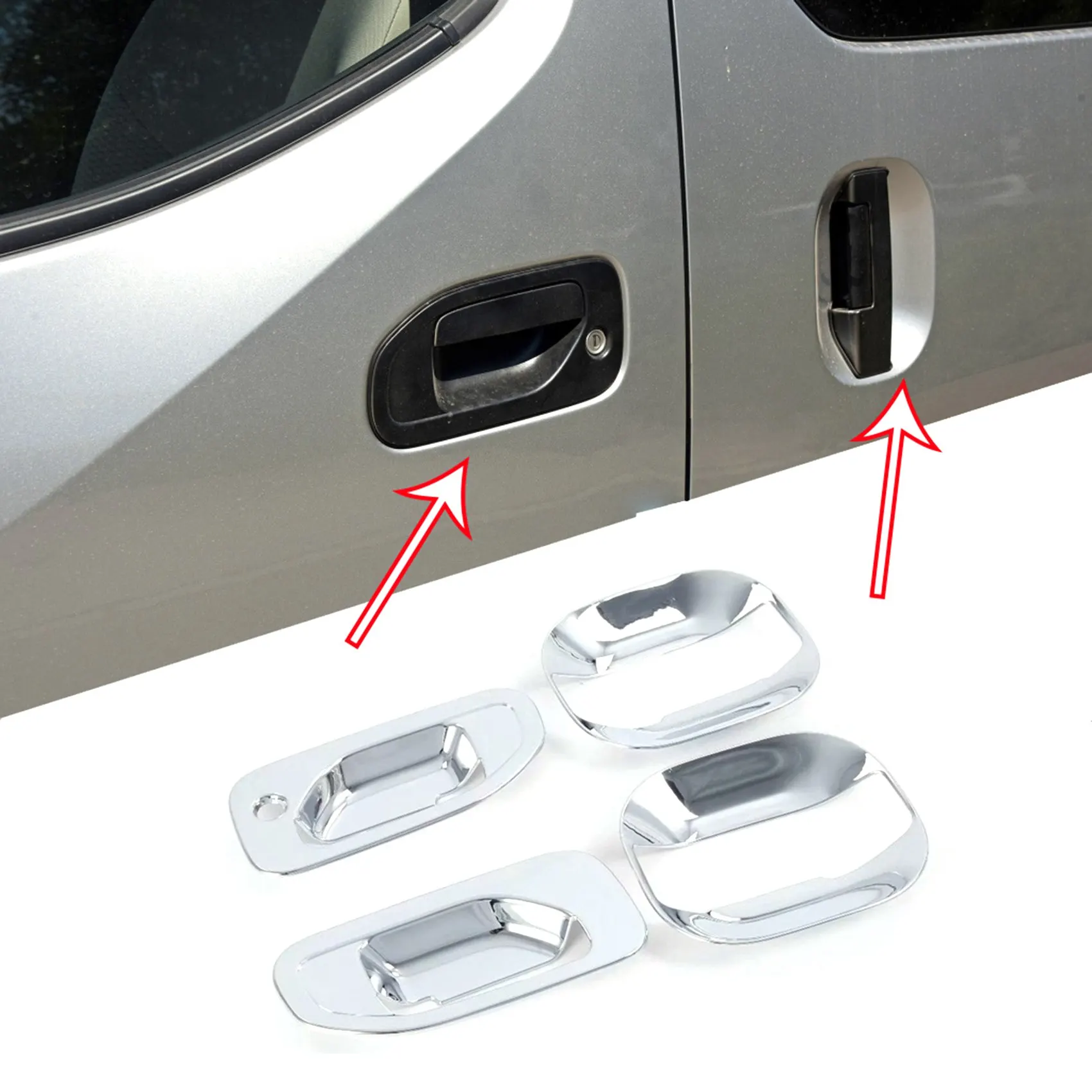 Хромированная защитная накладка на дверную ручку Nissan NV200 2010-2018