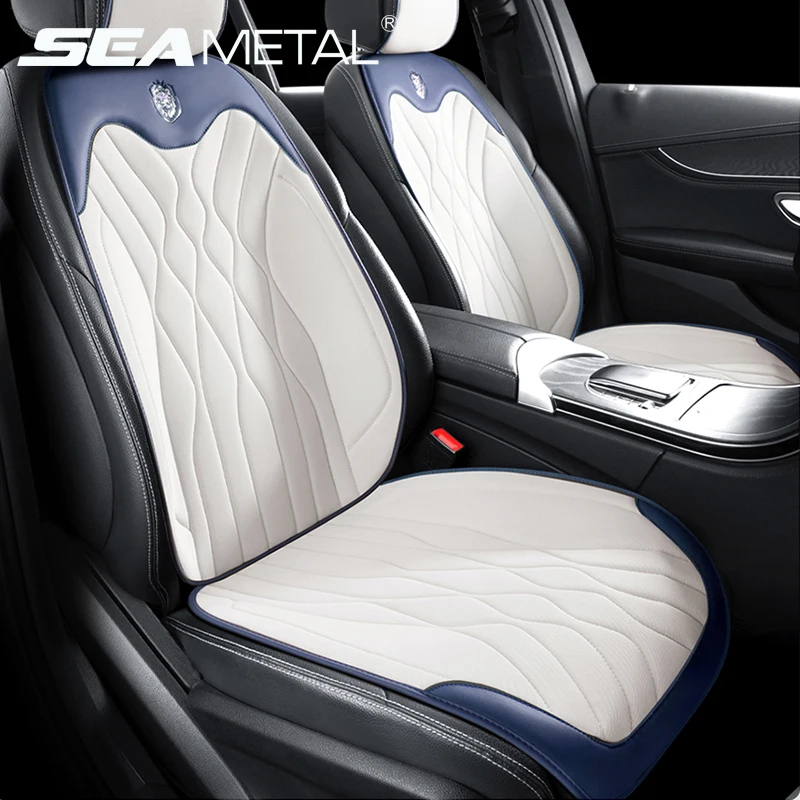 

SEAMETAL Car Seat Covers Skin-frinedly Nappa Leather for Baby Seat Cushion Ice Silk Fabric Breathable Automobiles Seat Cushions