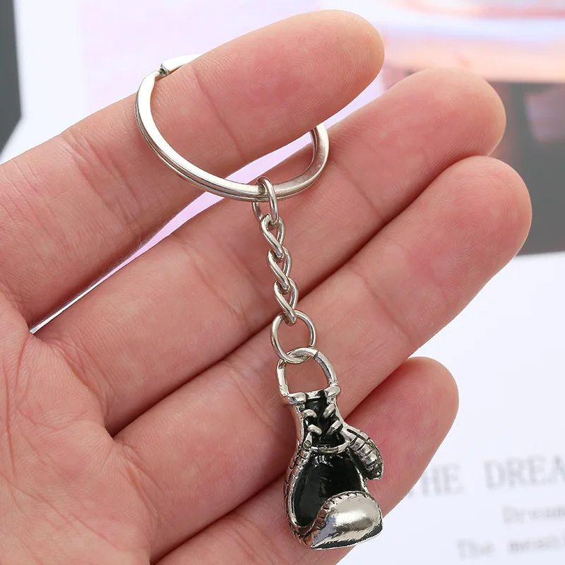 Boxing Glove Key Chain Ring Alloy Car Bag Pendant Charms Women Jewelry Accessories Gifts Fashion