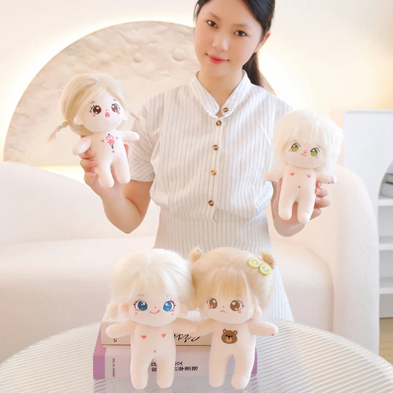 

Kawaii 20cm IDol Doll Plush Cotton Star Dolls Stuffed Baby Plushies No Attributes Dolls Toys Fans Collection Children Girl Gifts