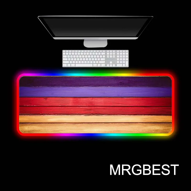 

MRGBEST colorful texture Gaming RGB Large Anime Mouse Pad Mat Computer pad Led Backlight Keyboard Desk