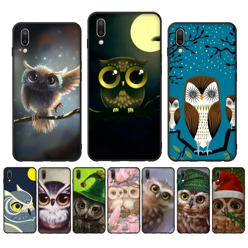 

Night Owl Phone Case for Vivo Y91C Y11 17 19 17 67 81 Oppo A9 2020 Realme c3