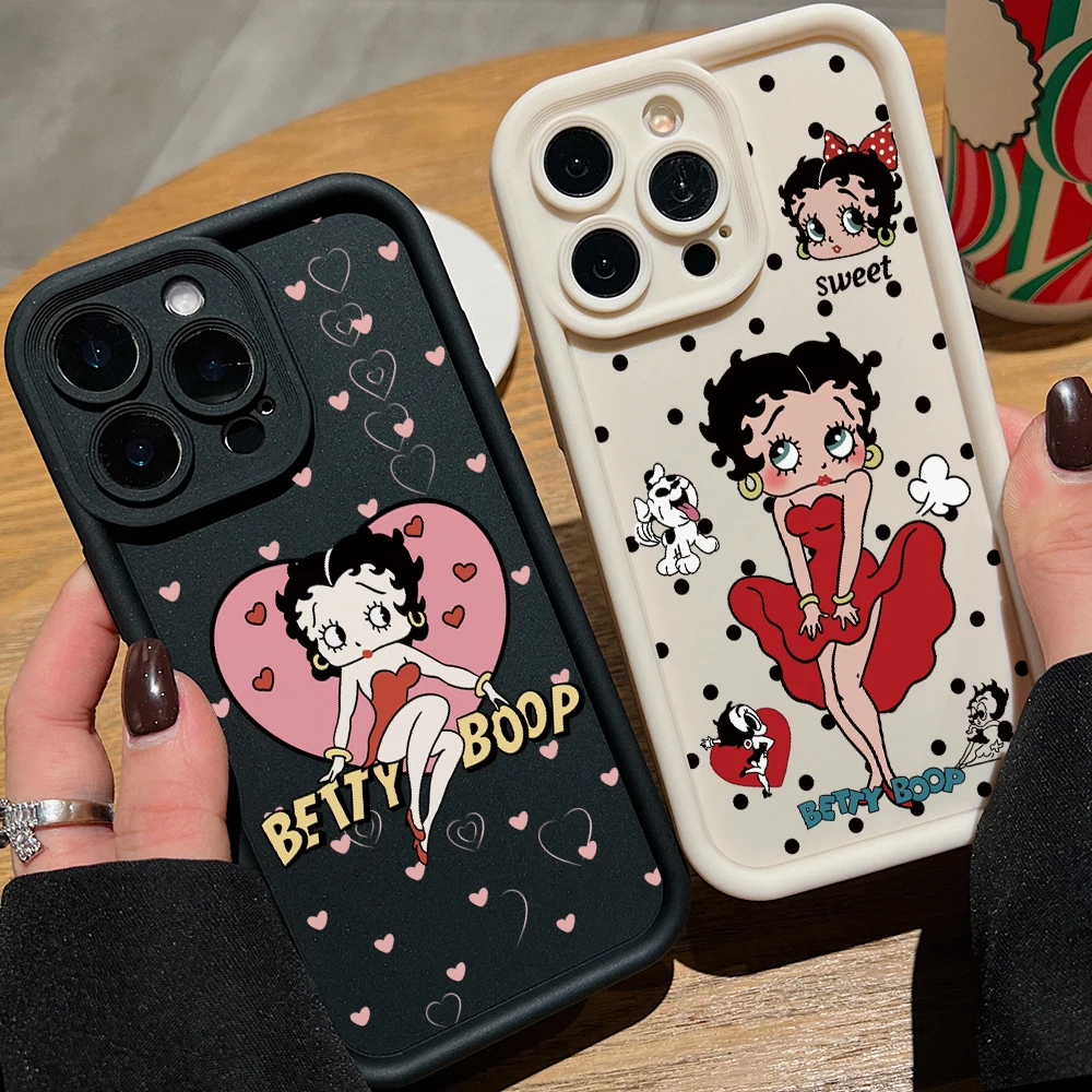 Чехол для телефона Girl B-Bettys iPhone 16 16e 15 14 Plus 13 12 Mini 11 iPhone16 Pro Max X Xs XR 8 7 e Мягкий