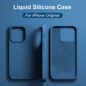 Original Liquid Silicone Case For iPhone 15 14 13 ...