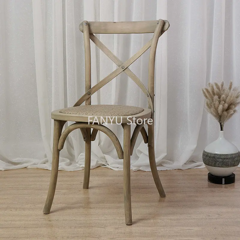 

Nordic Dining Chairs Minimalist Relaxing Wooden Dining Chairs Household Backrest Reception Silla Comedor Home Furniture WZ50DC