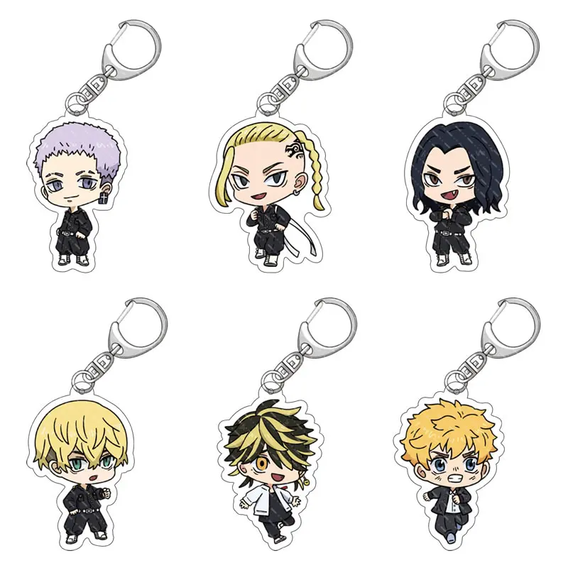 

Tokyo Revengers Keychain 6pcs/Lot Acrylic Cartoon Keyring Accessories Vol.3