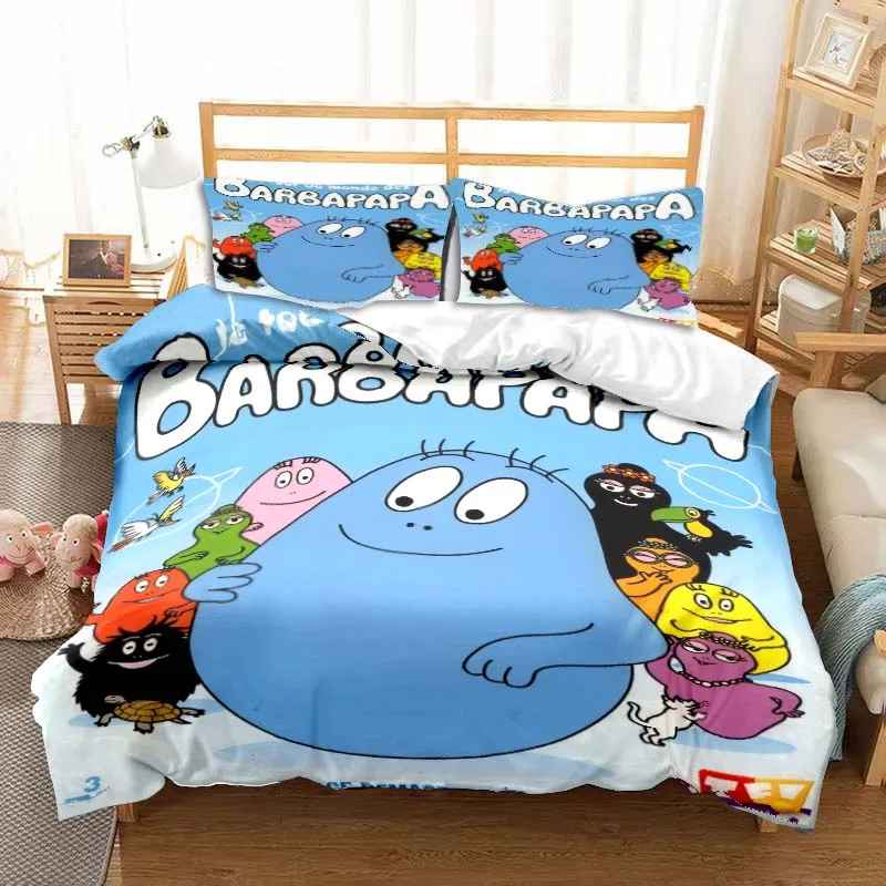 Комплект постельного белья с милым мультяшным рисунком мягкий пододеяльник для