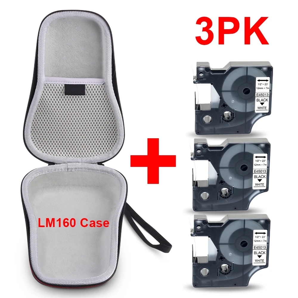 

Чехол для принтера этикеток Dymo LabelManager 160 280 LM160, устройство для нанесения этикеток, портативная коробка для хранения для бизнеса и путешествий, 45013 ленты