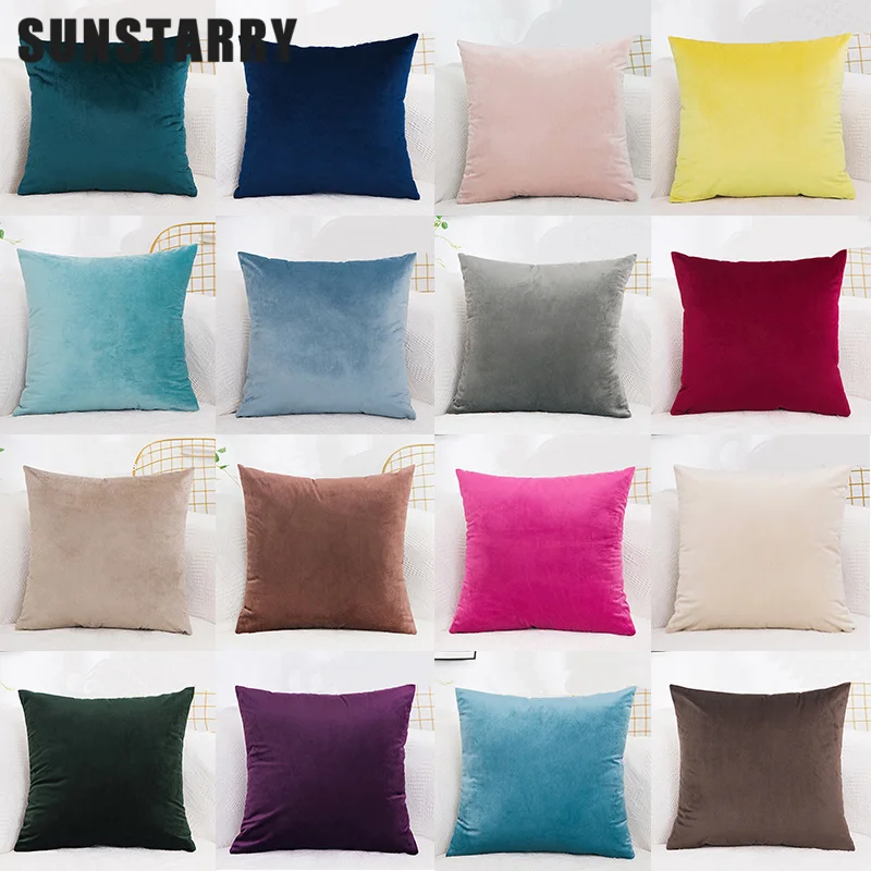 

Polyester Cushion Cover 45x45cm Pillowcase Solid Color Decor Sofa Throw Pillows Room Pillow Case Decorative Funda Cojin Cojines