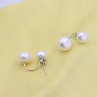 zfsilver100sterling 925 silver freshwater pearlvintage women dangle earrings simple sweet female elegant fashion trendy jewelry