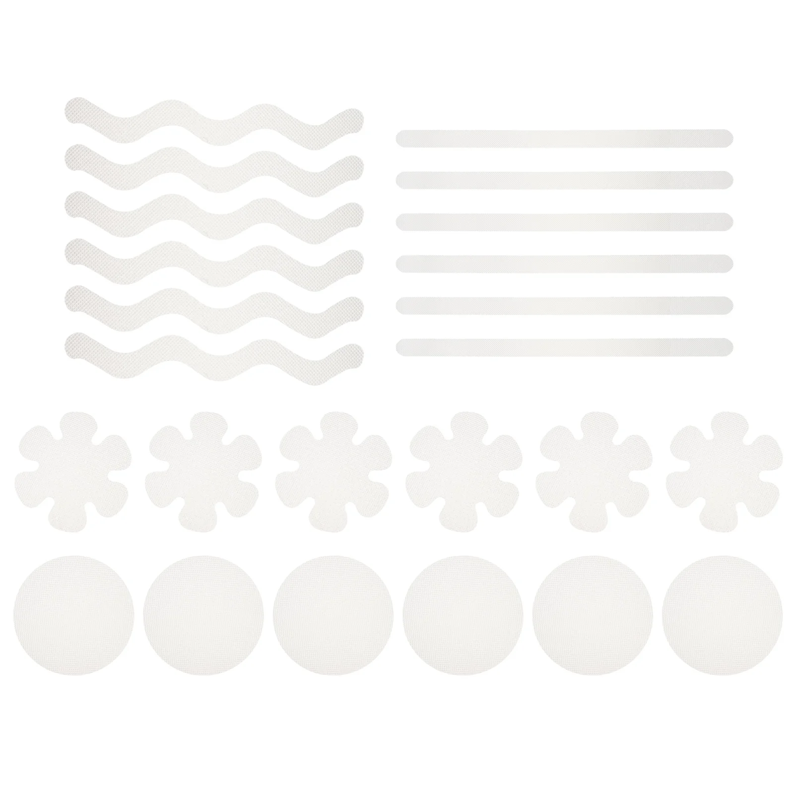 

24 Pcs Non- Tape Non-skid Strips Shower Mat Applique Anti Ladder Peva Bathtub Stickers Floral