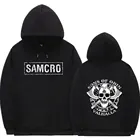 Худи Samcro Sons Of анархии для мужчин и женщин, уличная одежда с принтом букв аниме, Модный пуловер в стиле хип-хоп, одежда для мальчиков и девочек