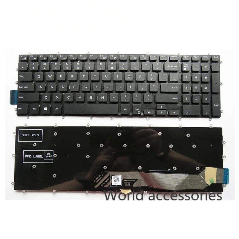 Фото Клавиатура для ноутбука США для DELL Inspiron15-7000 7566 7567 7568 7577 5577 7587 7570 7580 5567 3580 3581 3582 3583 3584 3585 с подсветкой №3