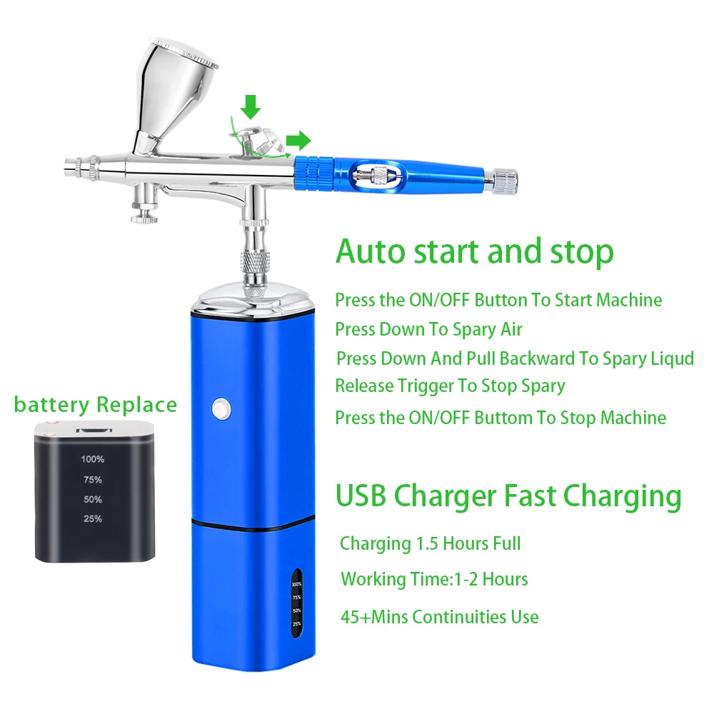 Персональный компрессор с воздушной щеткой супер работает перезаряжаемая