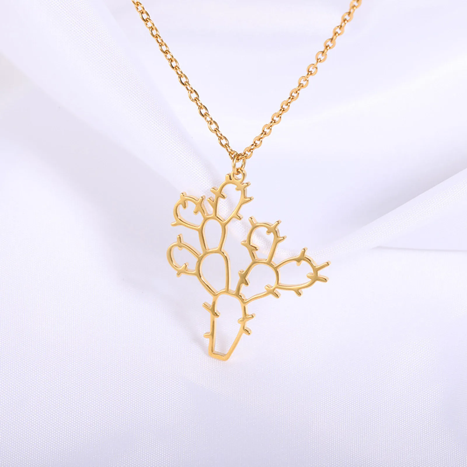 Женское Ожерелье из нержавеющей стали цепочка с подвесками в форме