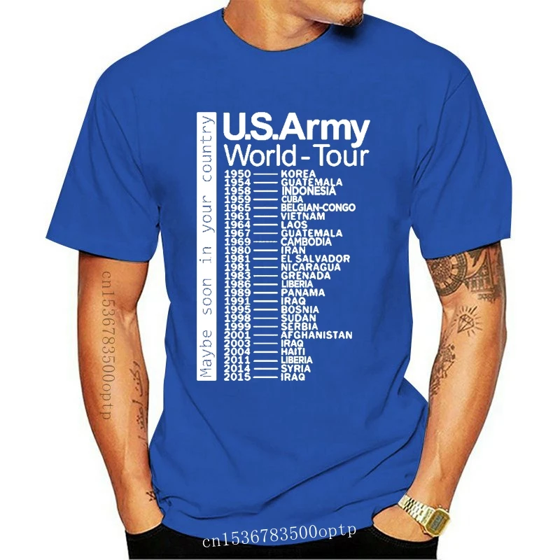 

US Army World Tour Coming Soon to a Country Near You unisex t-shirt funny band music tour tee men t shirt