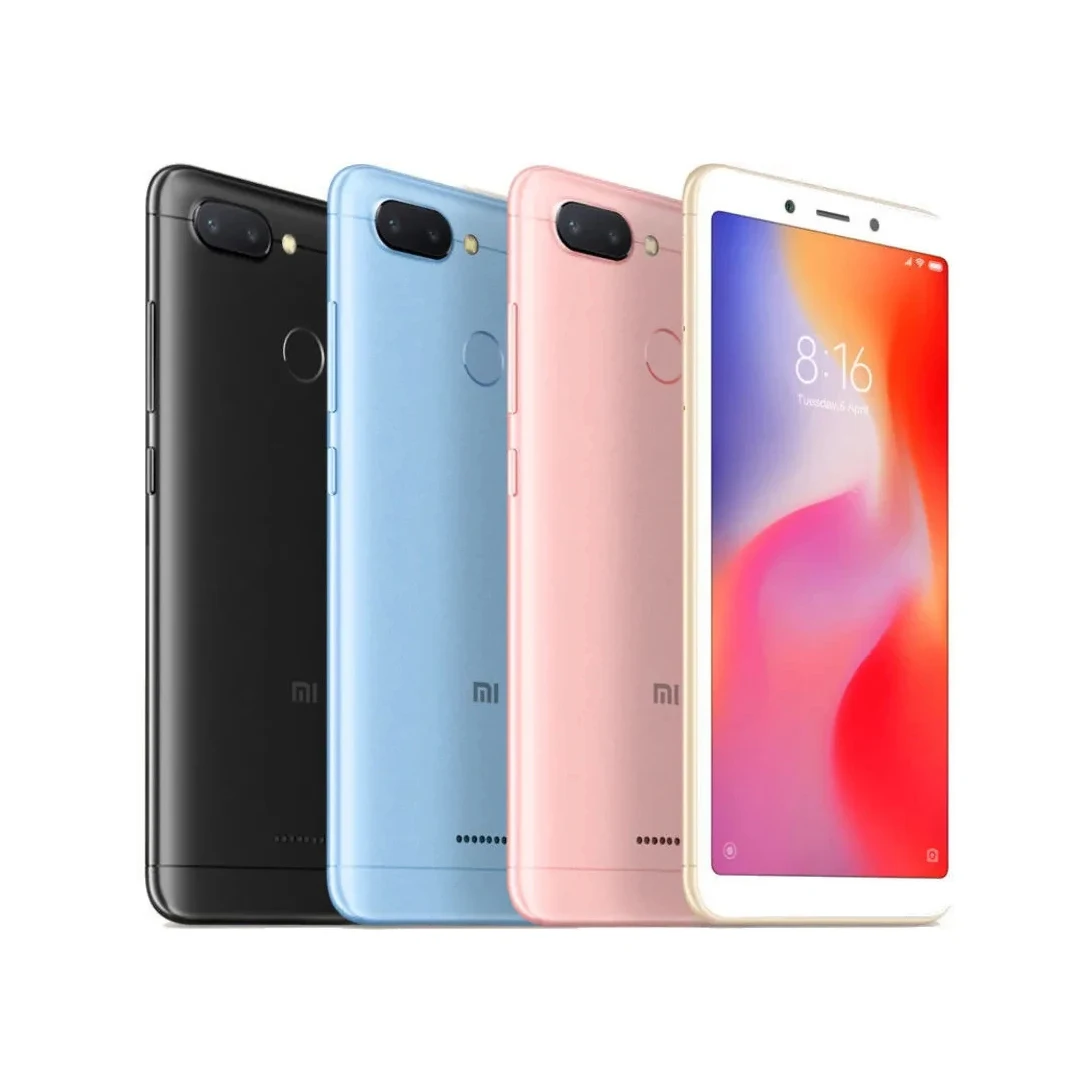 Original Smartphone Xiaomi Redmi 6A Wholesale Cheapest Xiaomi Mobile Phones Unlocked Android Google Play Redmi 6 Global Frimware