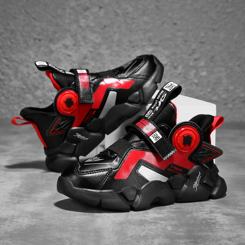 Brand Kids Running Shoes Cartoon Boys Sports Tennis Shoes Comfortable Children Basketball Shoes Thick Sole Non-slip Kids Shoes