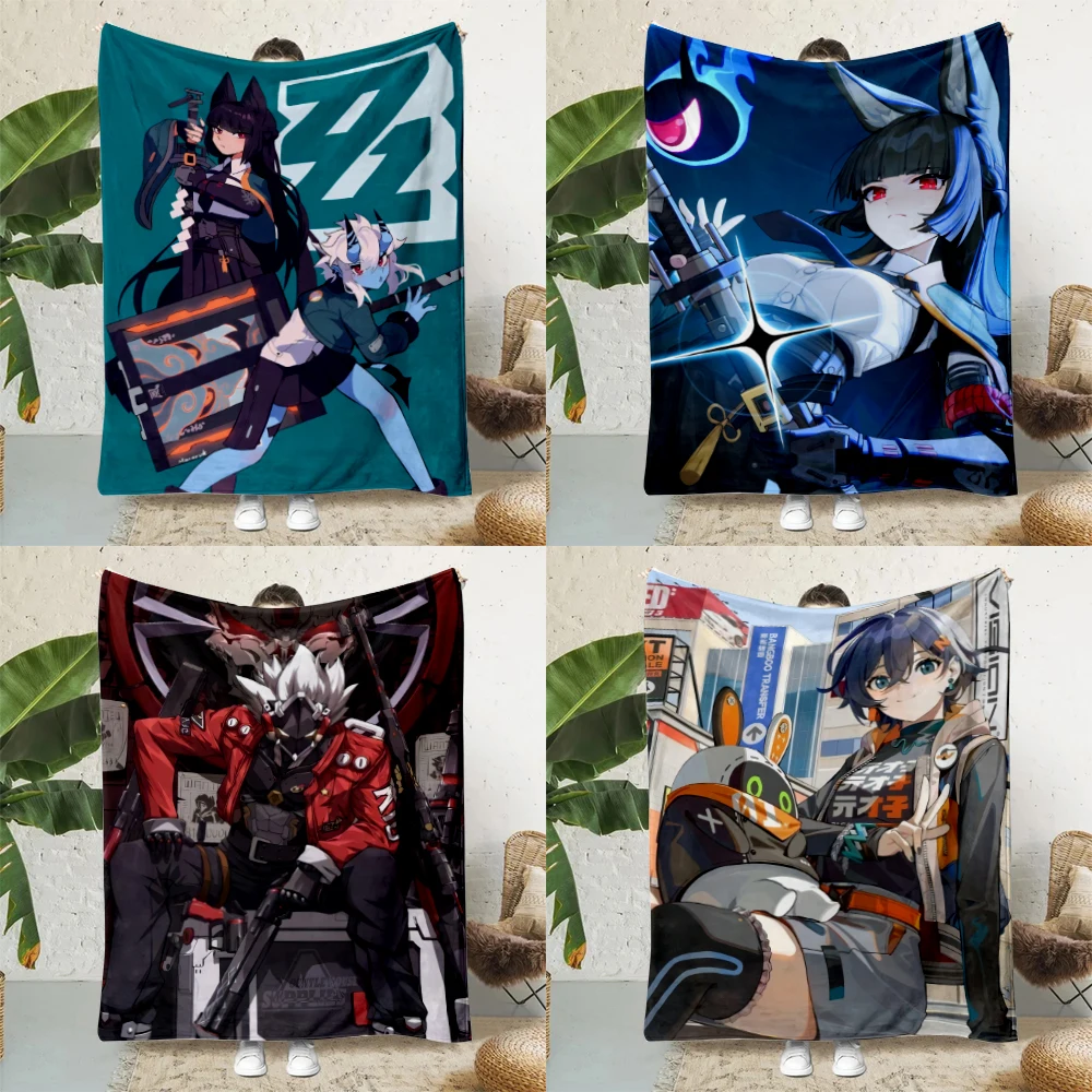 Одеяло Zenless Zone Zero ZZZERO ZZZ Nicole с принтом одеяло для пикника теплое мягкое и удобное