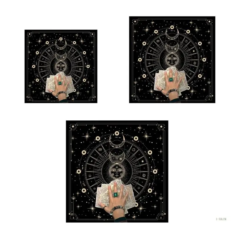 

Квадратная скатерть M5TC в форме маятника, коврик для алтаря, Настольная скатерть с рунами для настольных игр, металлический коврик для настольных игр