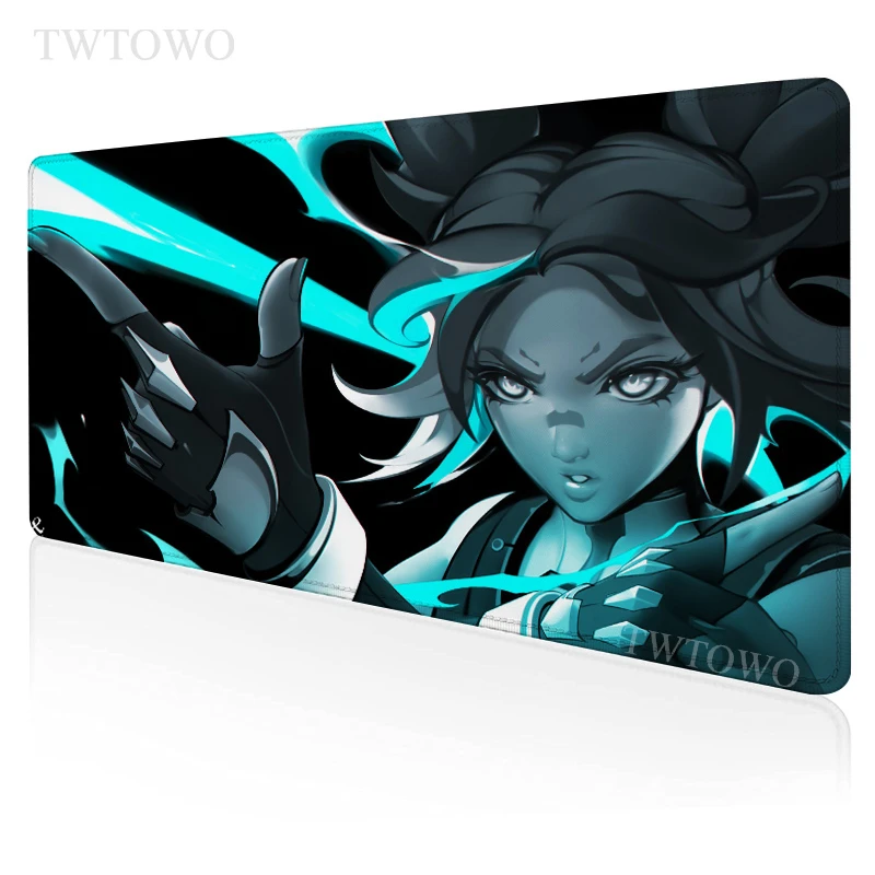 

Valorant Neon Mouse Pad Gamer XL Home HD Mousepad XXL Desk Mats Mouse Mat Office Anti Slip Soft Computer Mouse Mat Table Mat