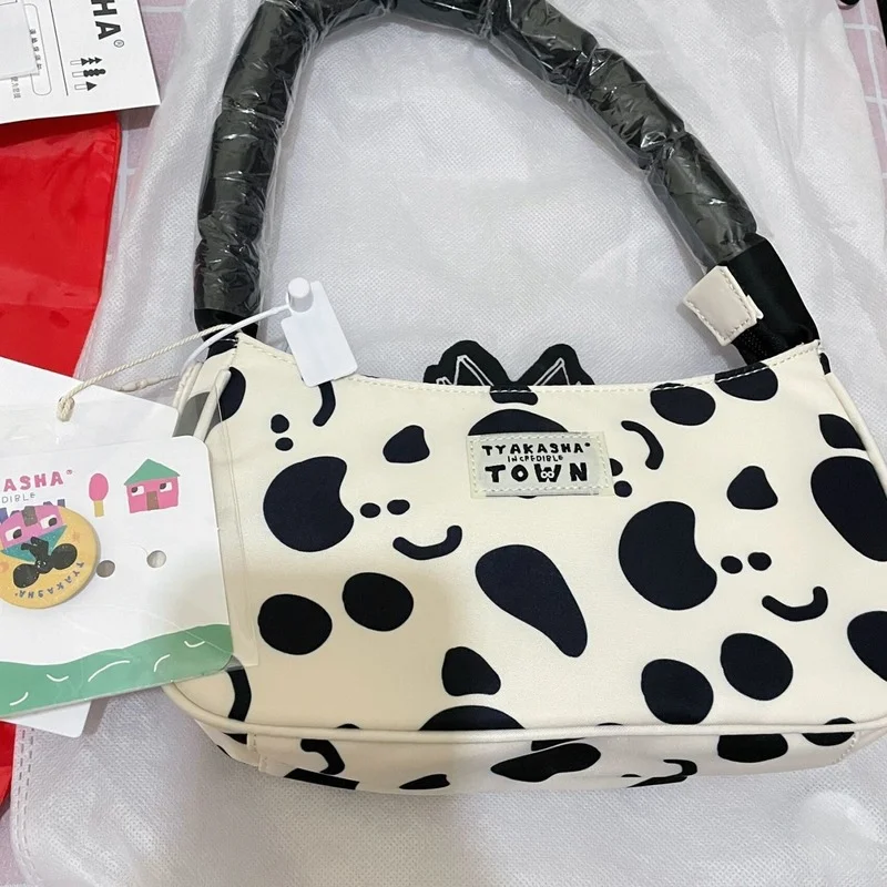 

Women Casual Nylon Handbags Purse Ladies Cow Milk Zipper Totes Shoulder Bags Youth Ladies Simple Versatile Bag Underarm Bag