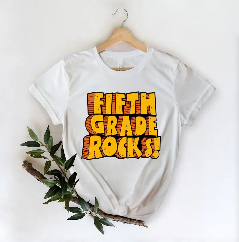 

Hello Fifth Grade Shirt Grade Tshirt Back to School Teacher Gift Short Sleeve Top Tees O Neck Fashion 100%cctton Drop Shipping