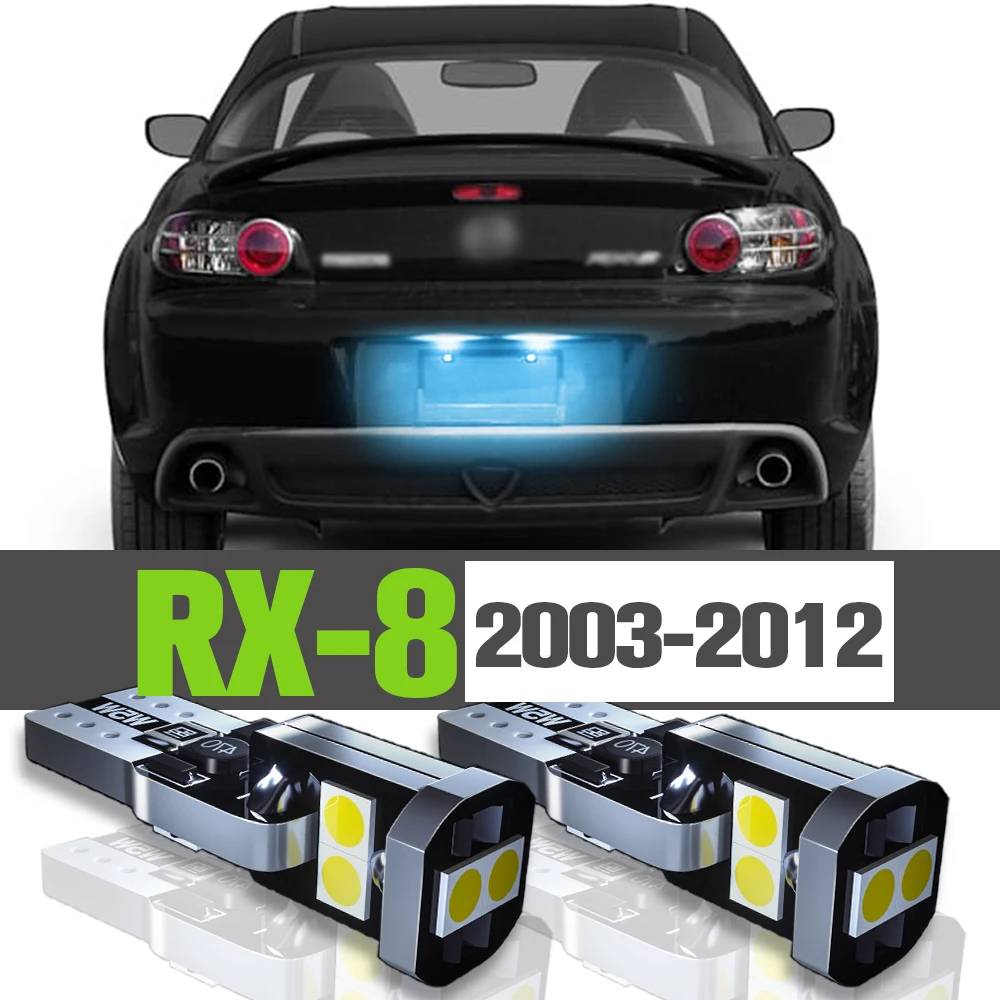 

2x LED License Plate Light Accessories Lamp For Mazda RX-8 RX 8 RX8 SE FE 2003-2012 2004 2005 2006 2007 2008 2009 2010 2011