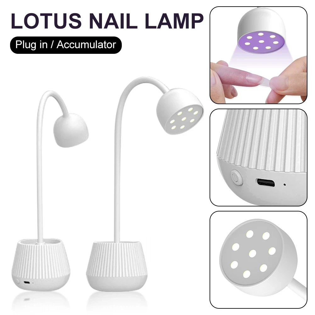 New Lotus Nail Lamp Nail Drying Lamp Quick Drying LED Lamp For Nails Led Uv Lamp Nail 24W UV Light For Nails Manicure Equipment