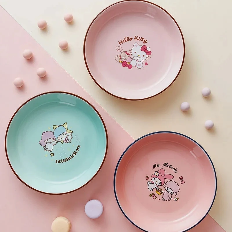 

Sanrio Kawaii Hello Kitty миска мультфильм моя мелодия керамическая микро фрукты и искусство Милая Бытовая Посуда