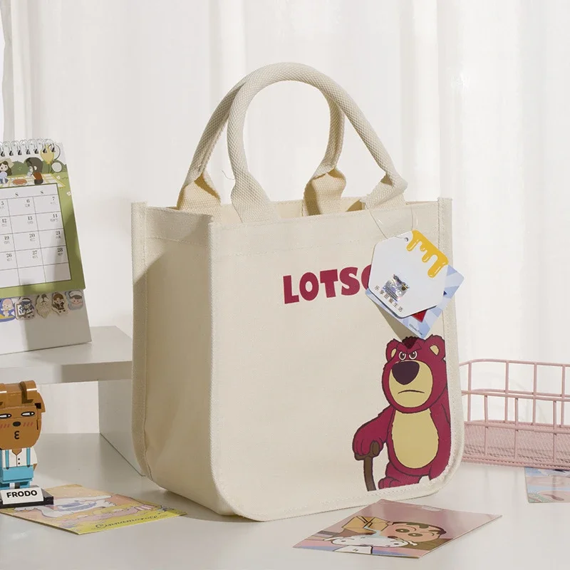 MINISO Disney Lotso Stitch Многоцелевая холщовая большая сумка Большая вместительная