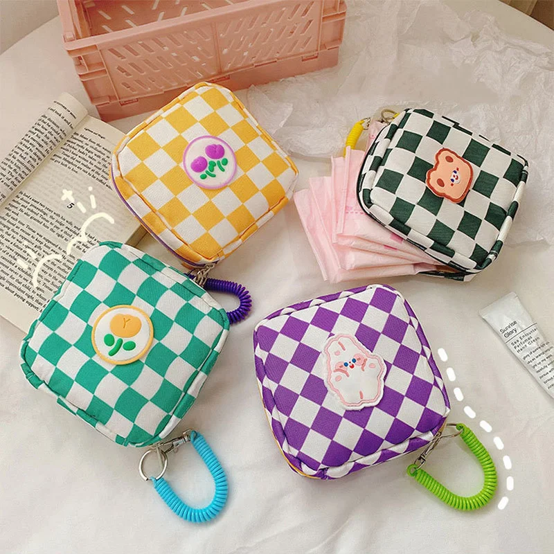 

Women Tampon Storage Bag Sanitary Pad Pouch Napkin Cosmetic Bags Organizer Ladies Makeup Bag Girls Tampon Holder Organizer