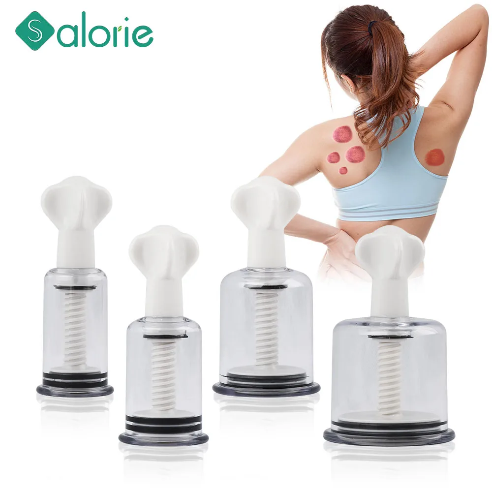 

4pcs Jar Vacuum Cupping Cans for Massage Ventosa Anti Celulitis Masajeador Suction Cups Massager for Back Massage Body Cups