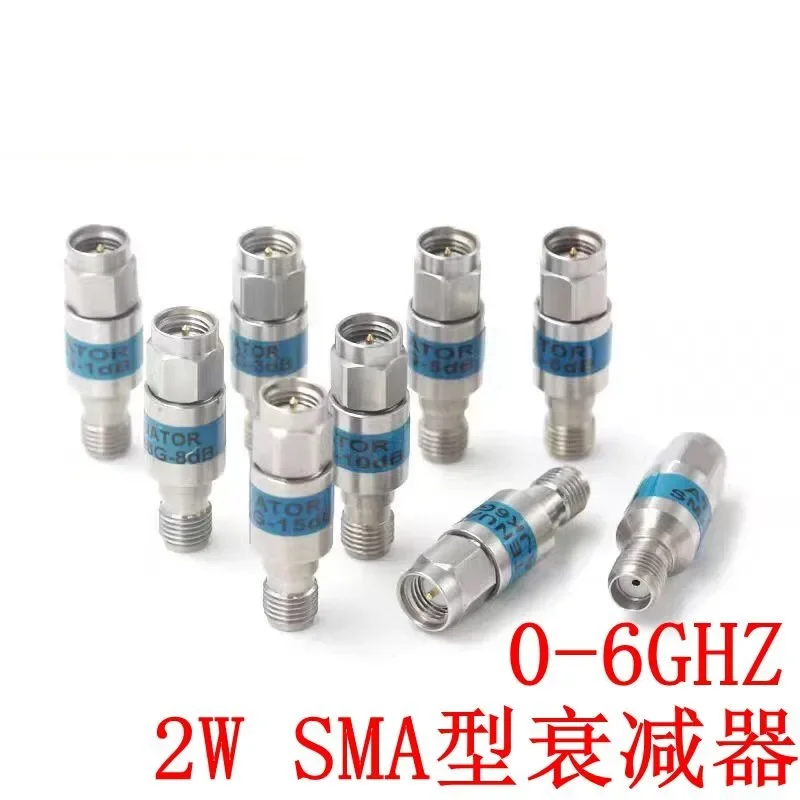 Аттенюатор из нержавеющей стали 2 Вт 0–6 ГГц SMA-JK папа-мама 1-30 дБ