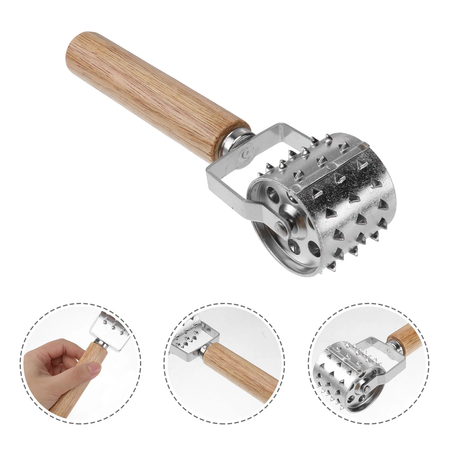 

Household Tools Meat Loosener Public Tools Meat Mallet Tenderizer Bamboo Meat Mallet Hand Crank Meat Tenderizer