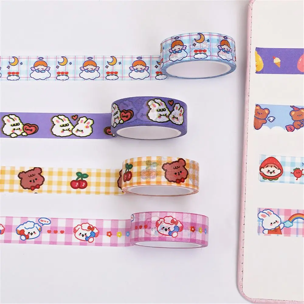 

Kawaii Stationery DIY Cartoon Bear Bunny Scrapbooking Supplies Tape Stickers Decorative Diary
