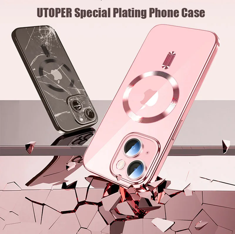 Магнитный чехол Magsafe для IPhone 7 8 11 12 13 14 15 Pro Max Plus Mini XS XR