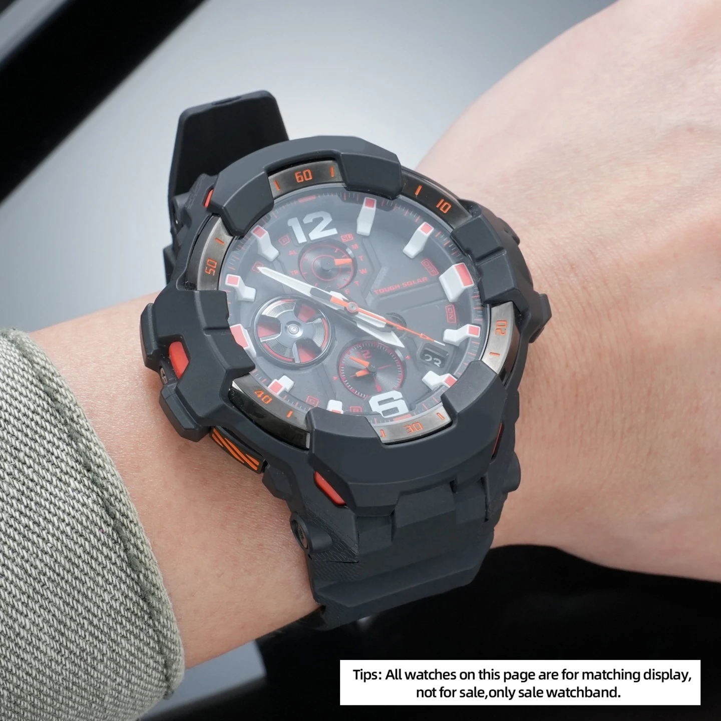 Фото Сменный силиконовый ремешок для часов Casio G-Shock GR-B300 GRB300 Gravitymaster 3-го поколения, авиационный ремешок из полимерной смолы, водонепроницаемый мужской ремешок для часов №3
