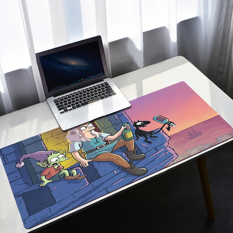 

Disenchantment Mousepad Gamer Cabinet Carpet Desk Mat Computer Table Rug Pc Gaming Accessories Deskmat Mause Pad Keyboard Anime
