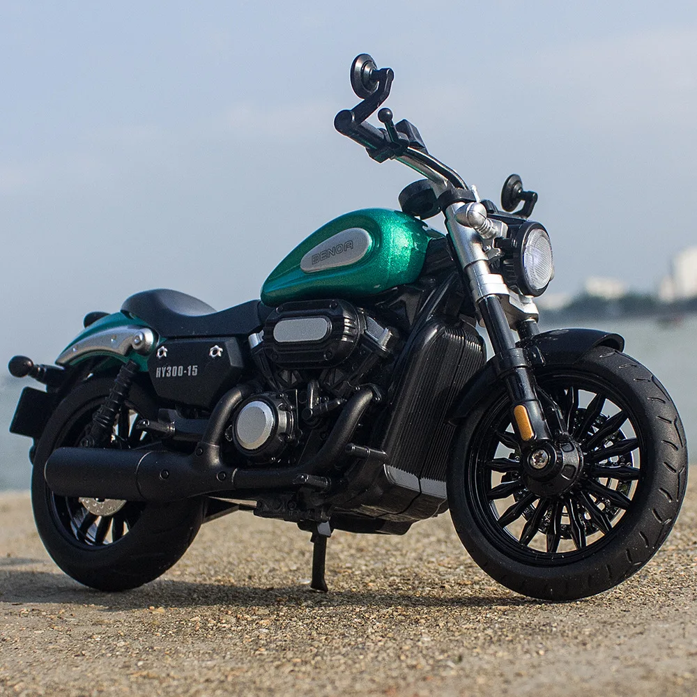 

Diecast 1:12 Alloy Model Motorcycle Chinchilla HY300 Retro Metal Vehicle Children Gift Collectible Classic Moto Kid Boys Hottoys