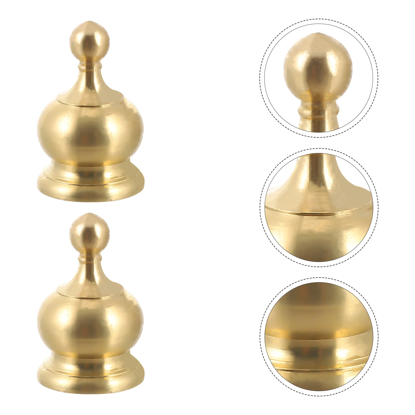 

2pcs Replacement Lamp Finial Lighting Knob Decor Crown Shape Chic Light Knob