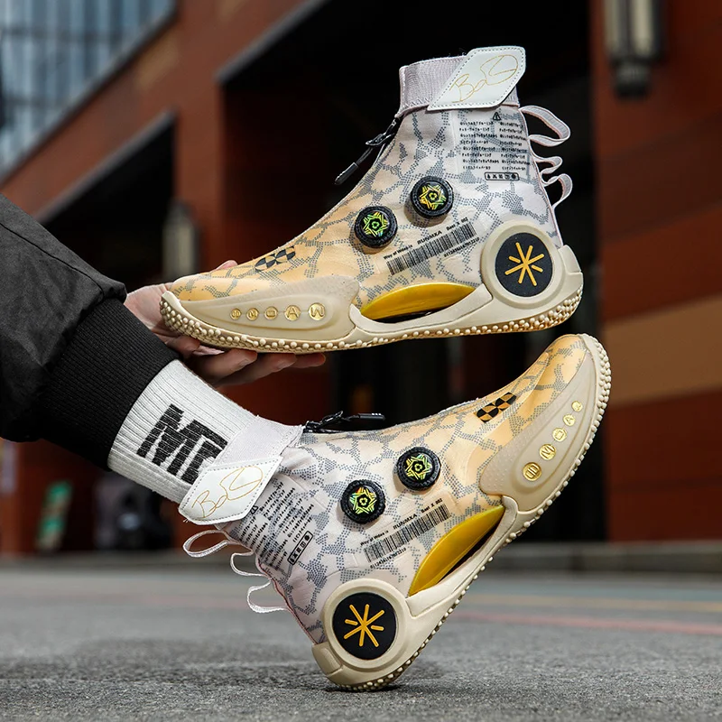 Hot Sale Men's Basketball Shoes Sports Couple Fashion Shoes Comfortable Breathable Youth Street Combat Basketball Sneakers